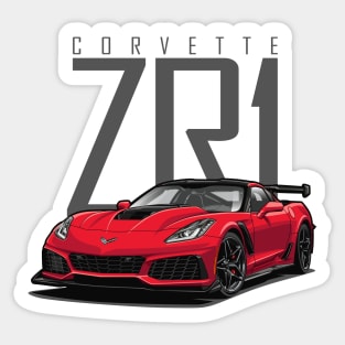 Chevy Corvette C7 ZR1 (Long Beach Red) Sticker